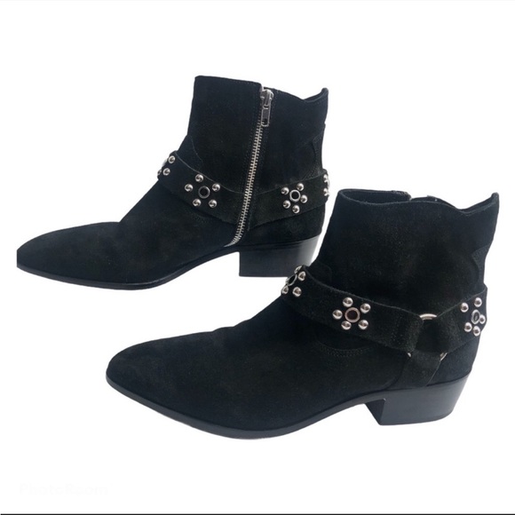 Rebecca Minkoff Shoes - Rebecca Minkoff Stella Black Suede Stud Booties size 8